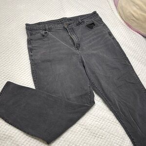 American Eagle black straight jeans, size 18